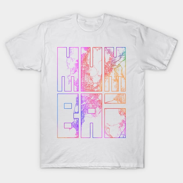 Mumbai, India City Map Typography - Colorful T-Shirt by deMAP Studio